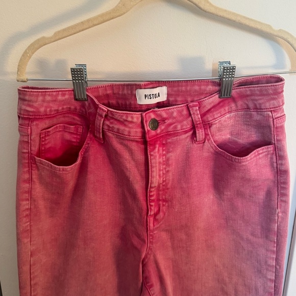 PISTOLA pink washed high rise jeans - Picture 6 of 6
